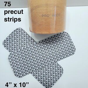 NEW - KT Tape Pro 75 Precut 4x10 Inch Beige sports kinesiology tape Wide Strips